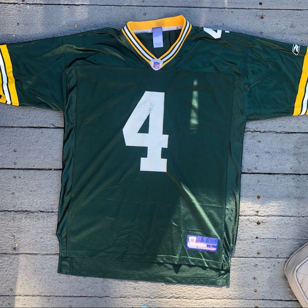 GUC Reebok NFL Equipment Brett Favre Green Bay Jersey Men’s Large